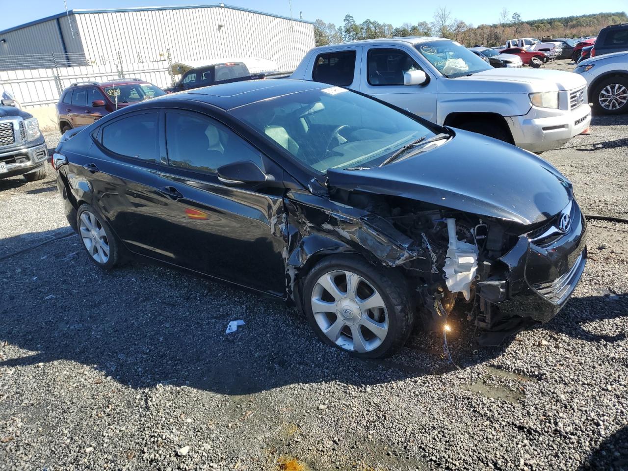 2013 Hyundai Elantra VIN KMHDH4AE8DU962682 Copart auction photo, side damage thumbnail 4