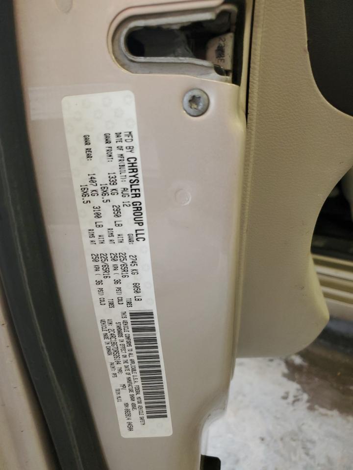 2013 Chrysler Town & Country VIN 2C4RC1BG7DR526104 Copart auction photo, front end / hail damage thumbnail 16