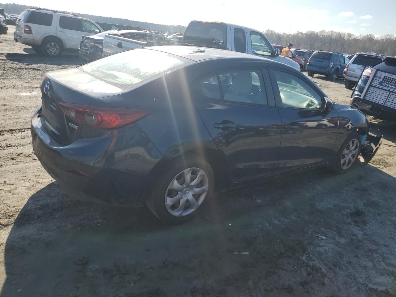 2014 Mazda 3 VIN JM1BM1U71E1187616 Copart auction photo, side damage thumbnail 3