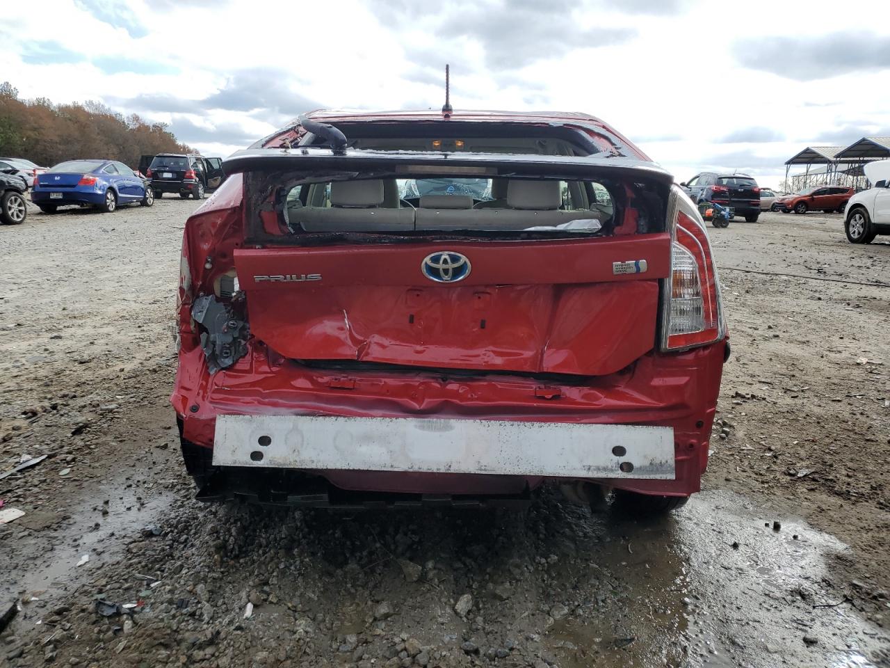 2012 Toyota Prius VIN JTDKN3DU1C5419300 Copart auction photo, rear end damage thumbnail 6