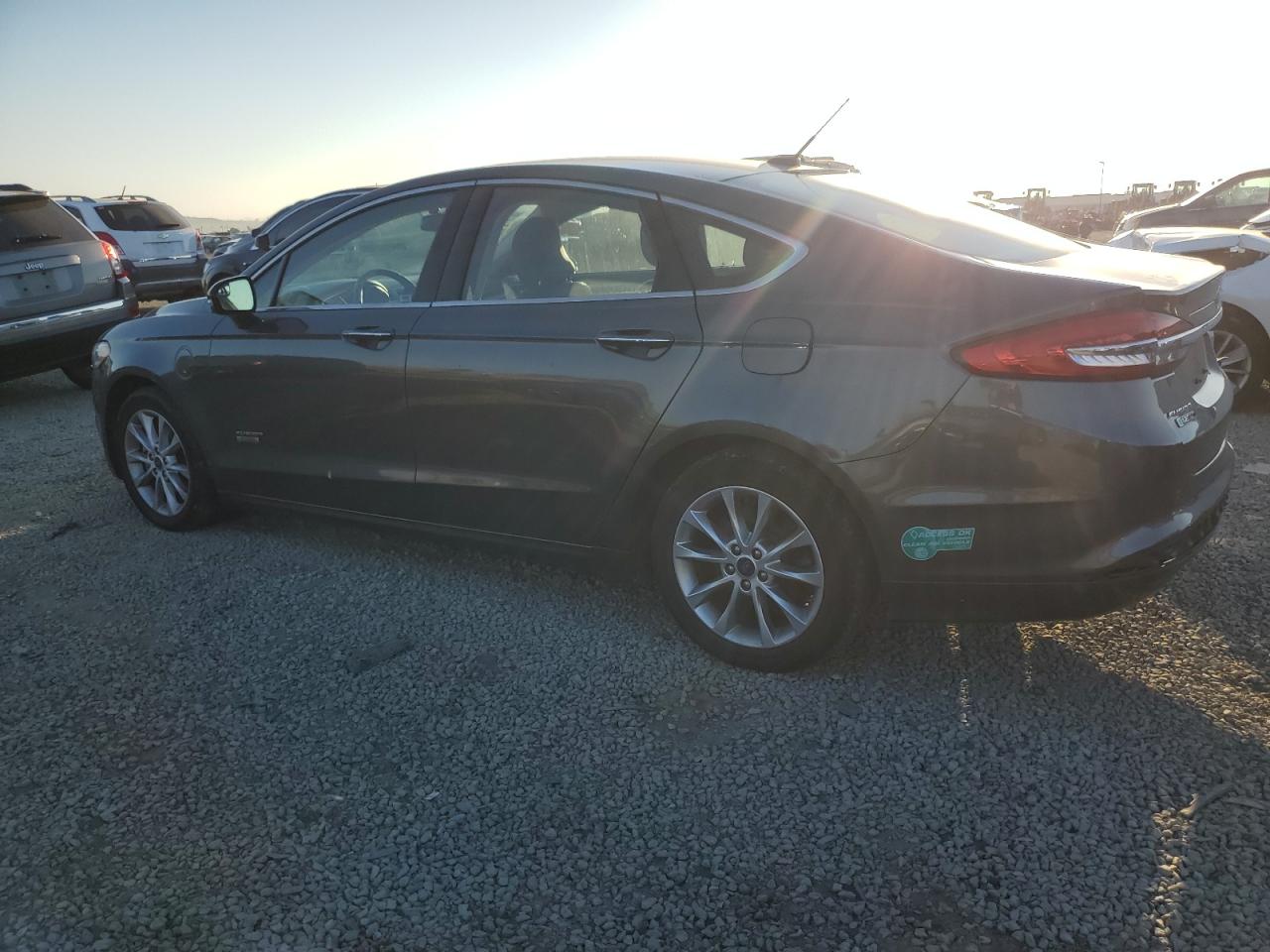 2017 Ford Fusion VIN 3FA6P0PU7HR306029 Copart auction photo, rear end damage thumbnail 2