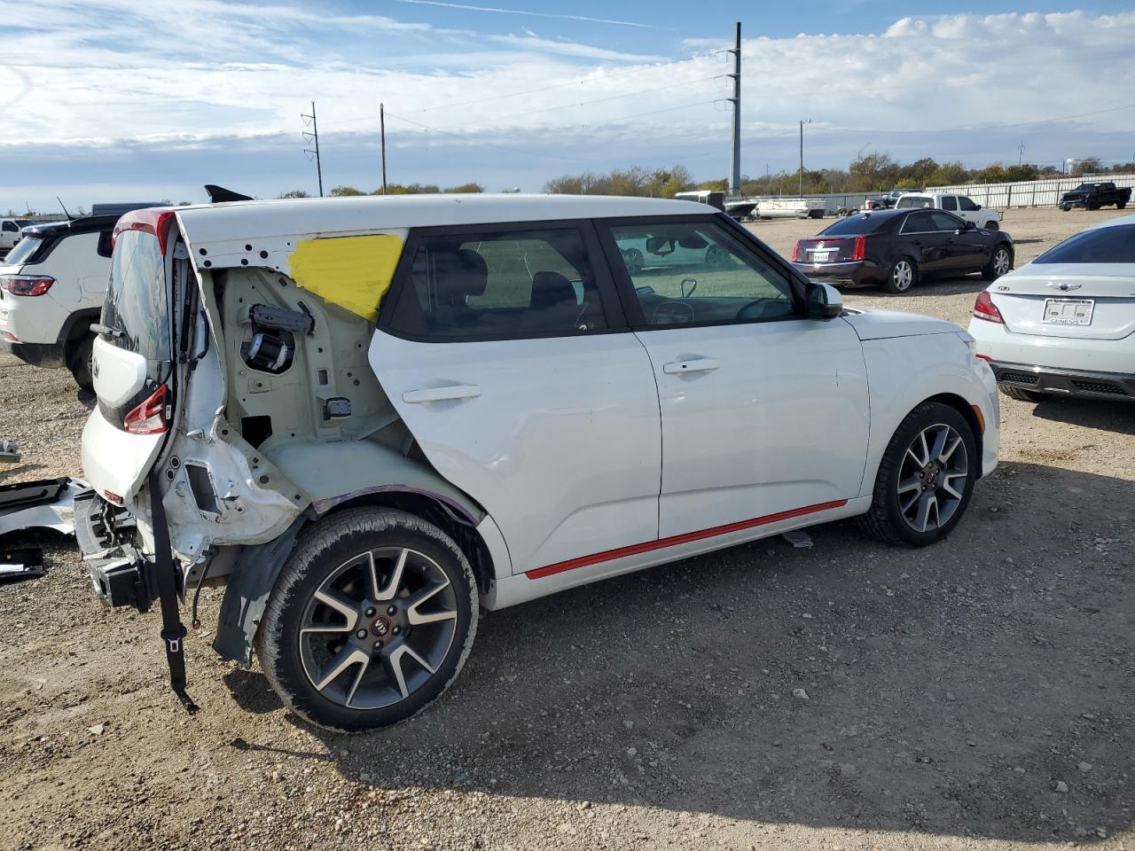 2020 KIA Soul VIN KNDJ53AF6L7032389 Copart auction photo, rear end damage thumbnail 3
