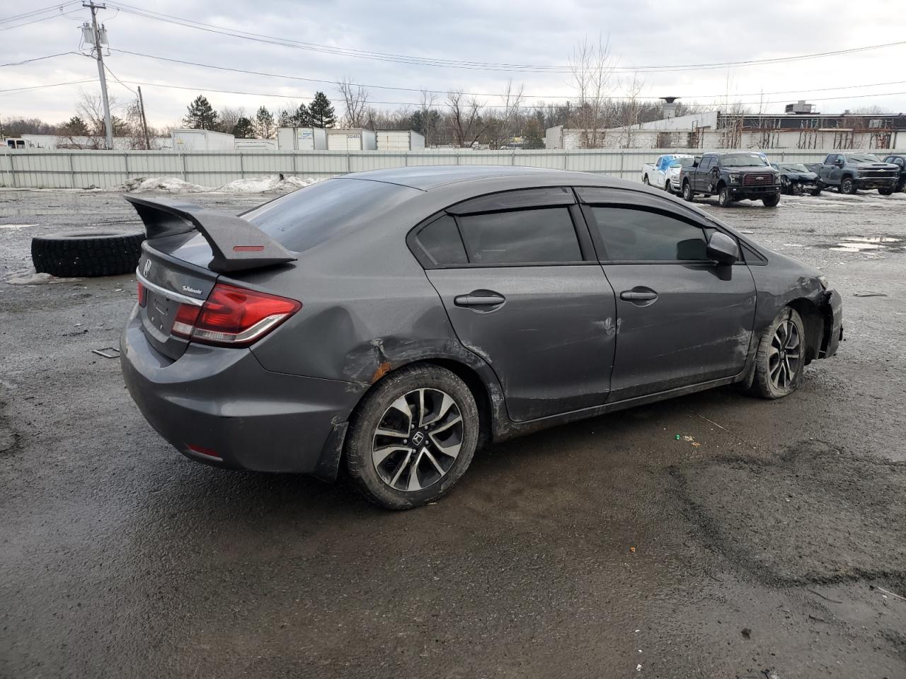 2013 Honda Civic VIN 2HGFB2F96DH551803 Copart auction photo, front end / side damage thumbnail 3