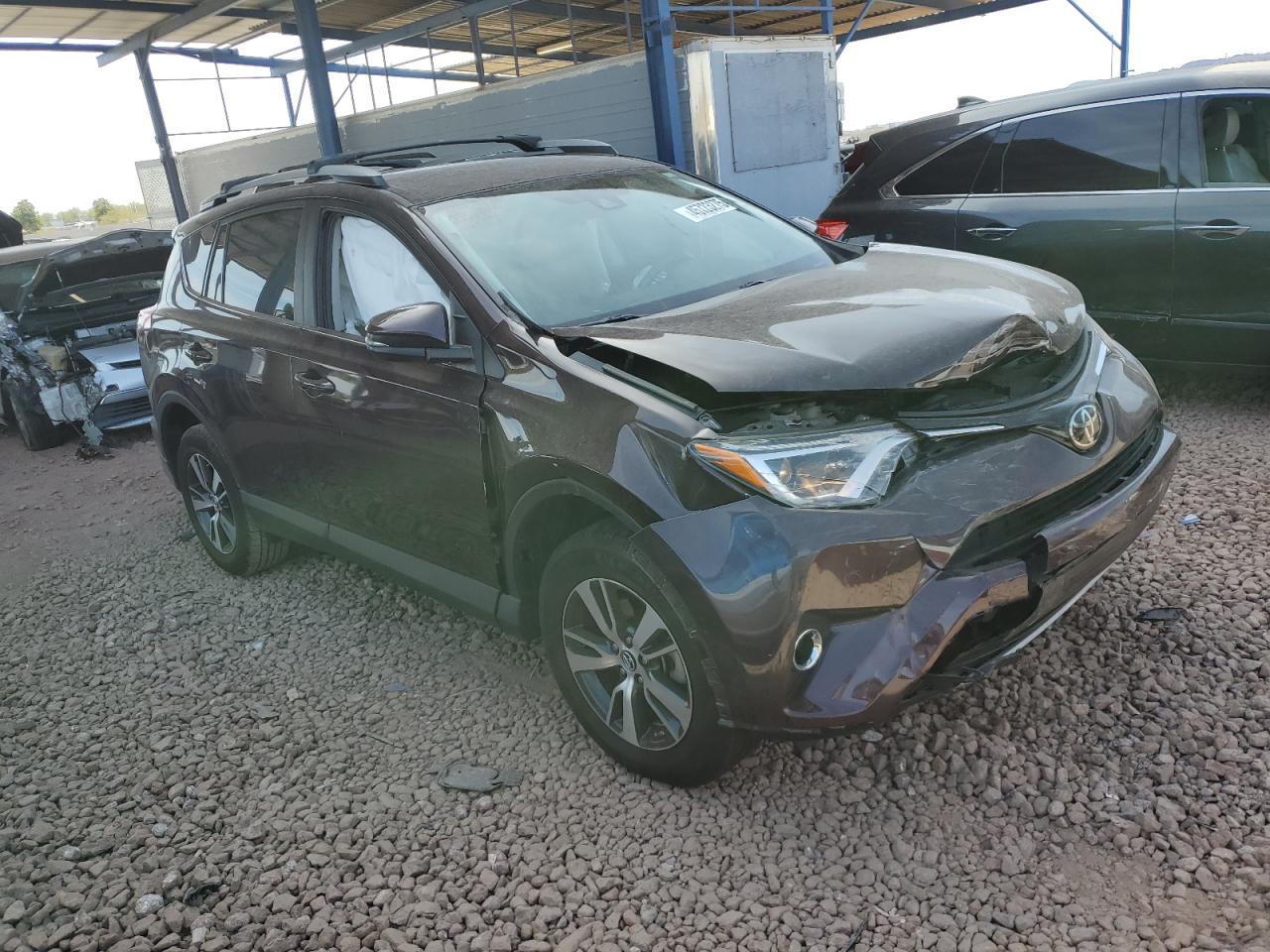 2017 Toyota RAV 4 VIN 2T3WFREV5HW384723 Copart auction photo, front end / side damage thumbnail 4