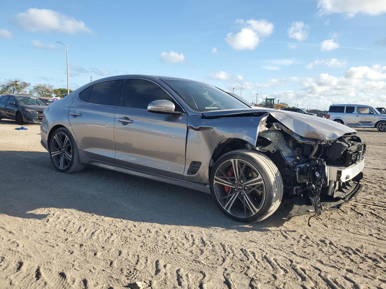 2024 Genesis G70 VIN KMTG34SC1RU136438 Copart auction photo, front end damage thumbnail 4