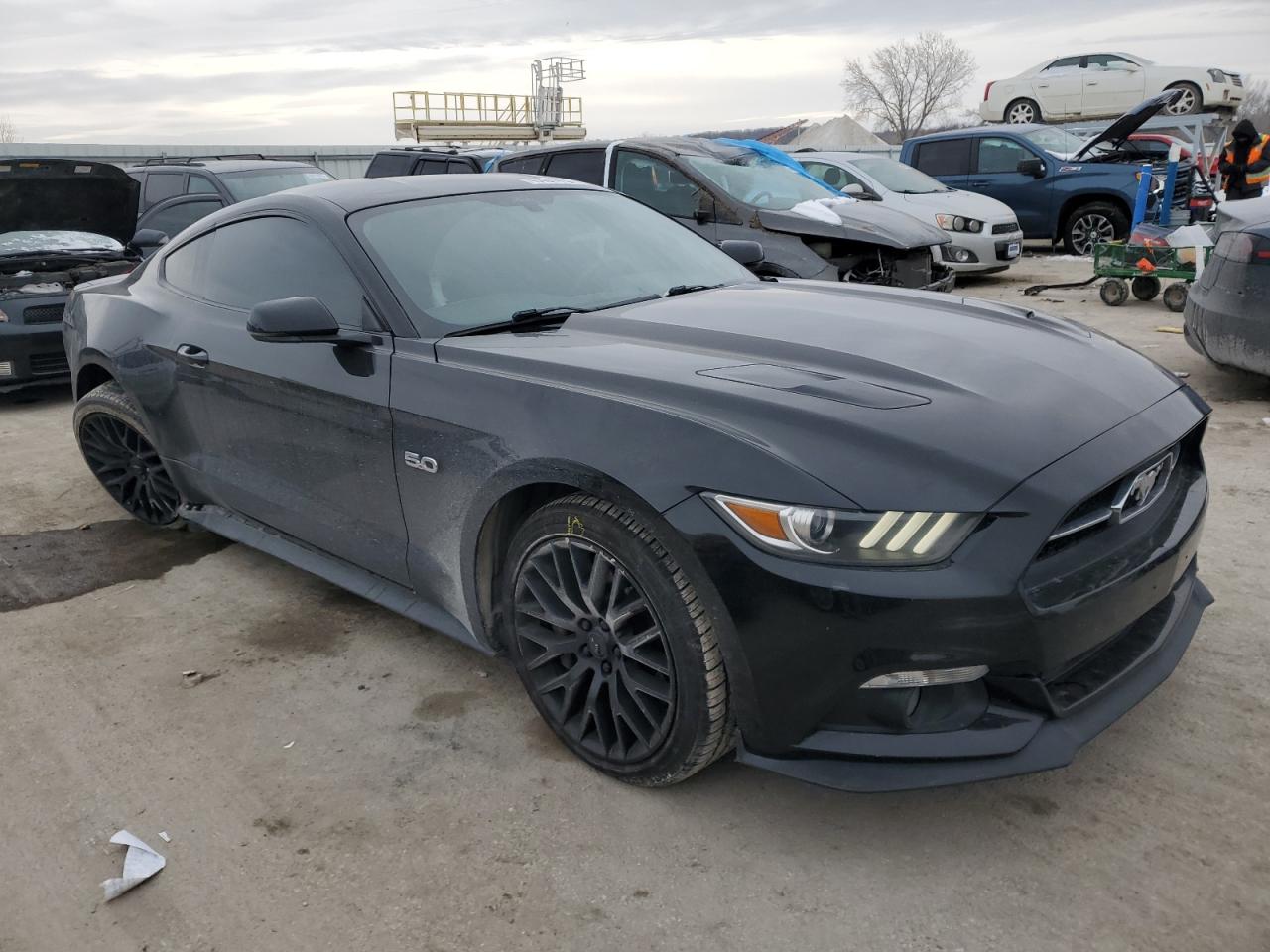 2015 Ford Mustang VIN 1FA6P8CFXF5362293 Copart auction photo, side damage thumbnail 4