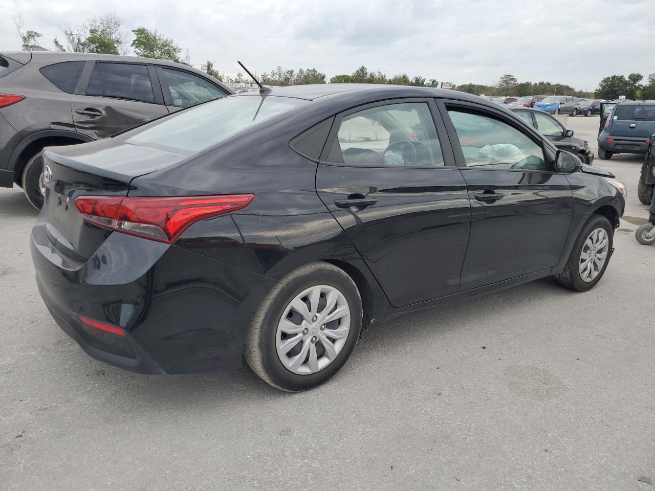 2022 Hyundai Accent VIN 3KPC24A66NE166717 Copart auction photo, front end / side damage thumbnail 3