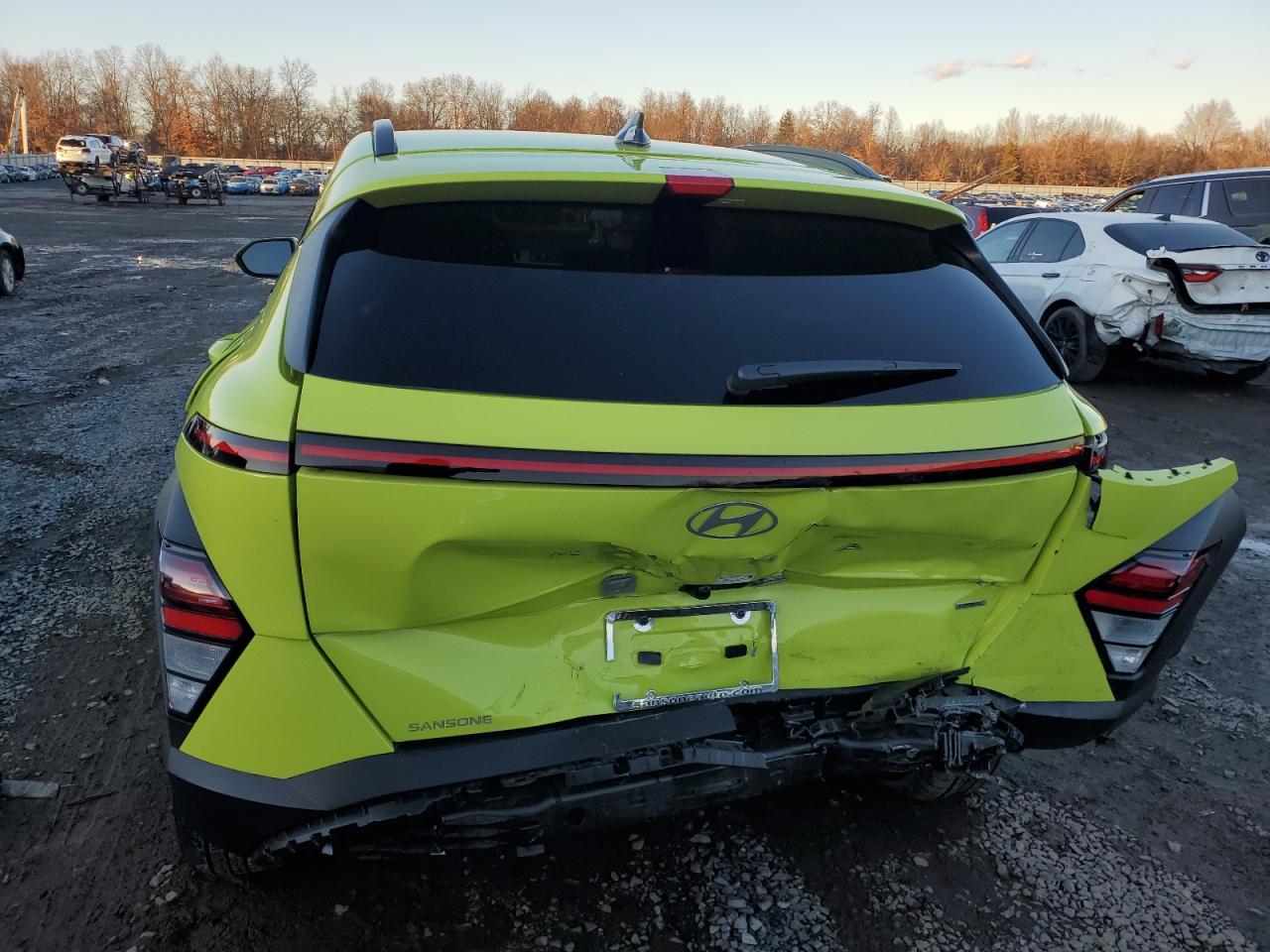 2024 Hyundai Kona VIN KM8HBCAB9RU116393 Copart auction photo, front end / rear end damage thumbnail 6