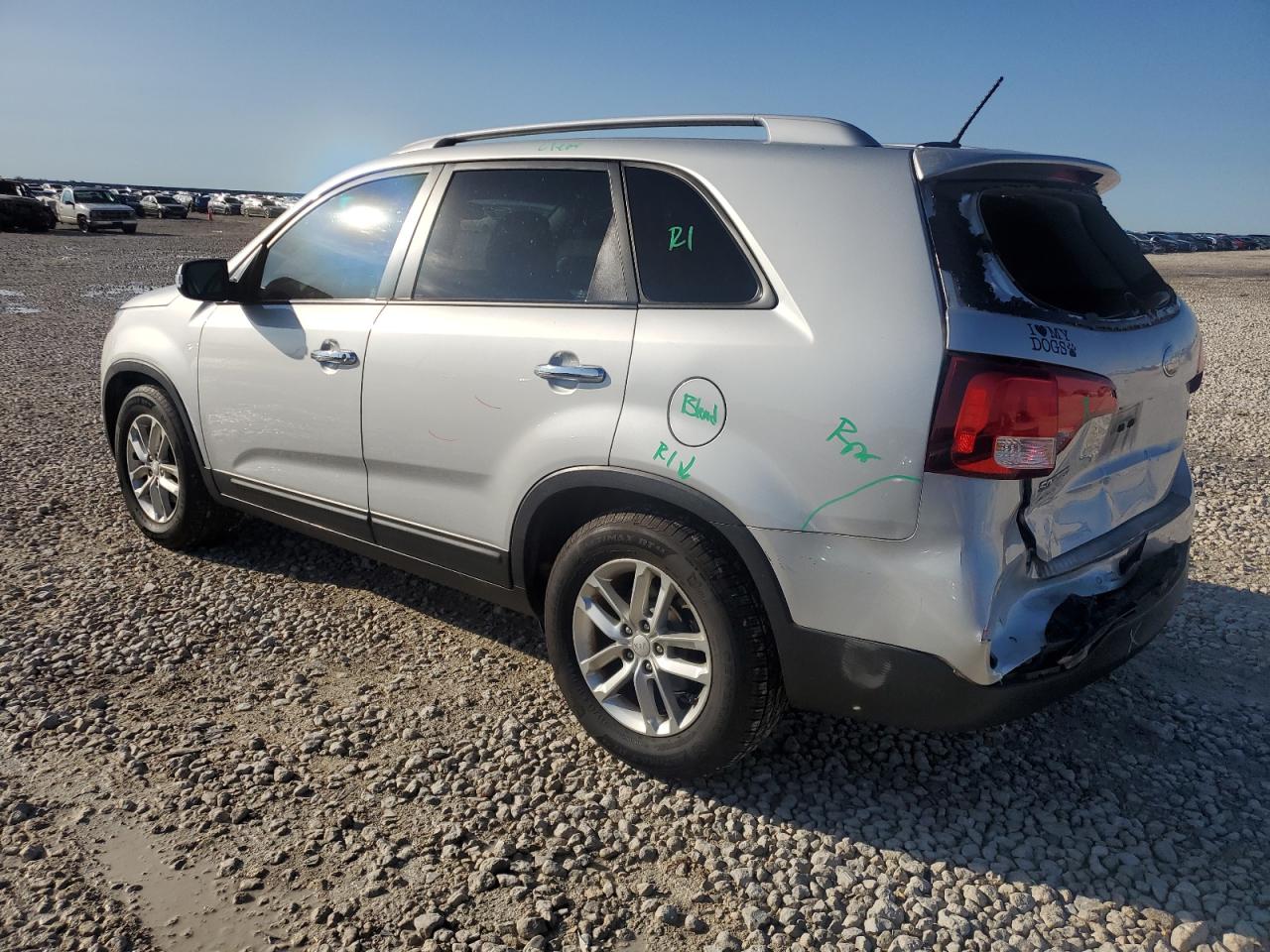 2014 KIA Sorento VIN 5XYKT3A67EG448922 Copart auction photo, rear end damage thumbnail 2
