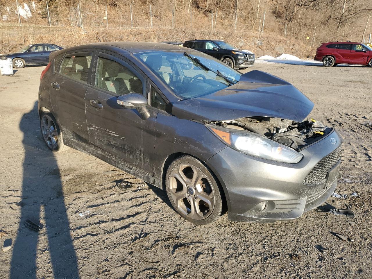 2019 Ford Fiesta VIN 3FADP4GX7KM116552 Copart auction photo, front end / side damage thumbnail 4