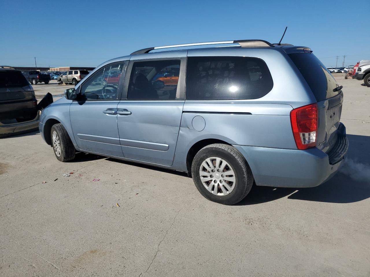 2014 KIA Sedona VIN KNDMG4C70E6538411 Copart auction photo, rear end / mechanical damage thumbnail 2