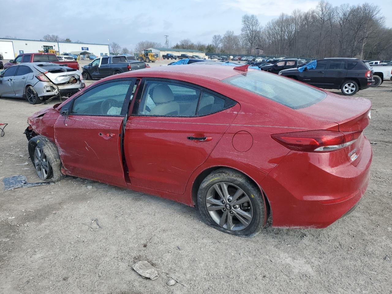 2018 Hyundai Elantra VIN 5NPD84LF0JH214590 Copart auction photo, front end / side damage thumbnail 2