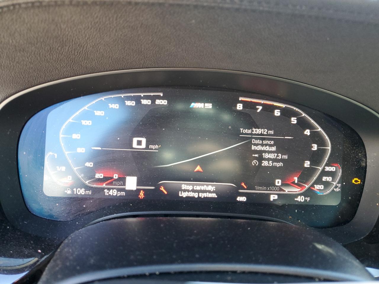 2020 BMW M5 VIN WBSJF0C01LCD36012 Copart auction photo, all over damage thumbnail 9