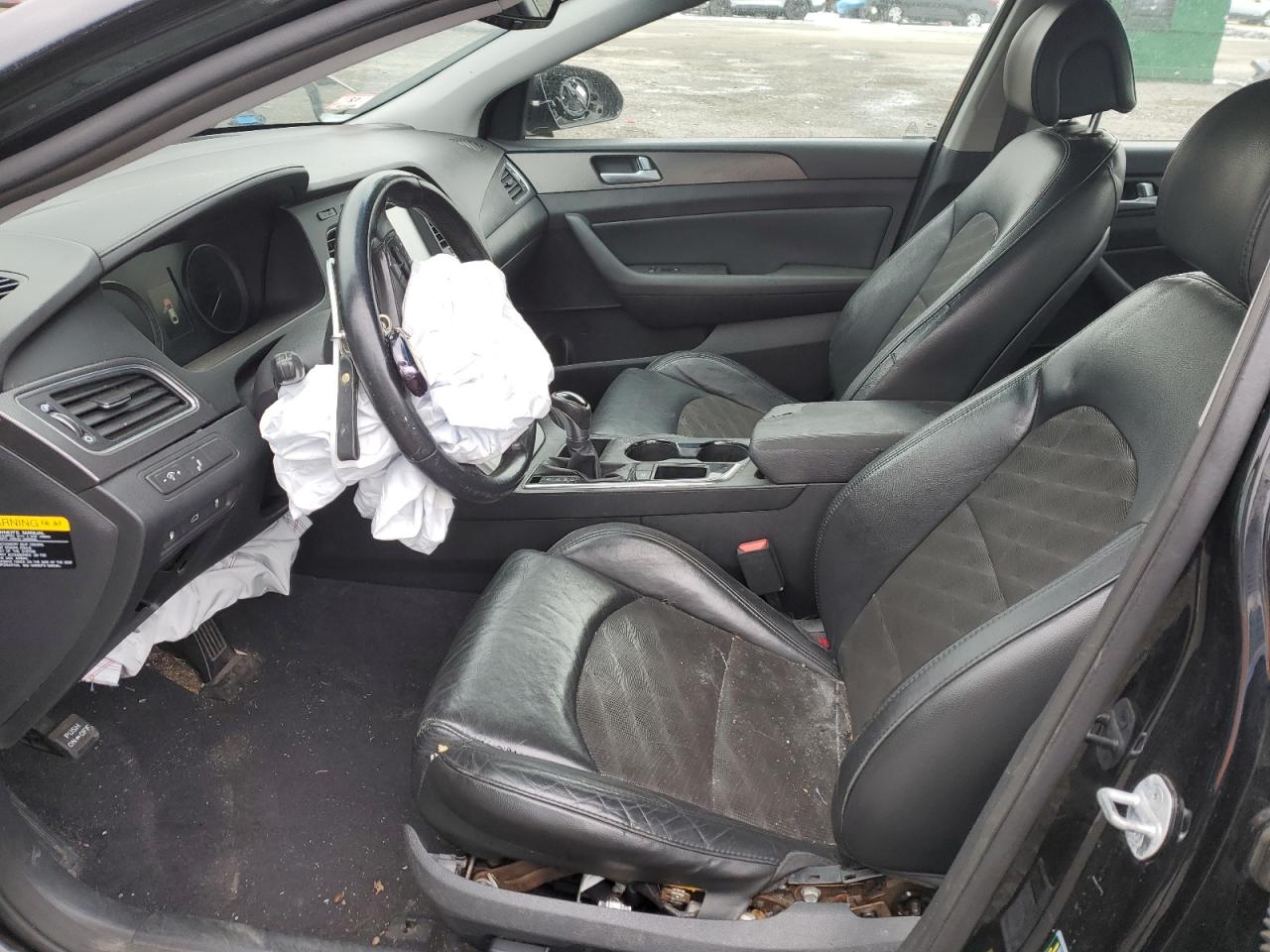 2015 Hyundai Sonata VIN 5NPE34AF4FH227095 Copart auction photo, front end / side damage thumbnail 7