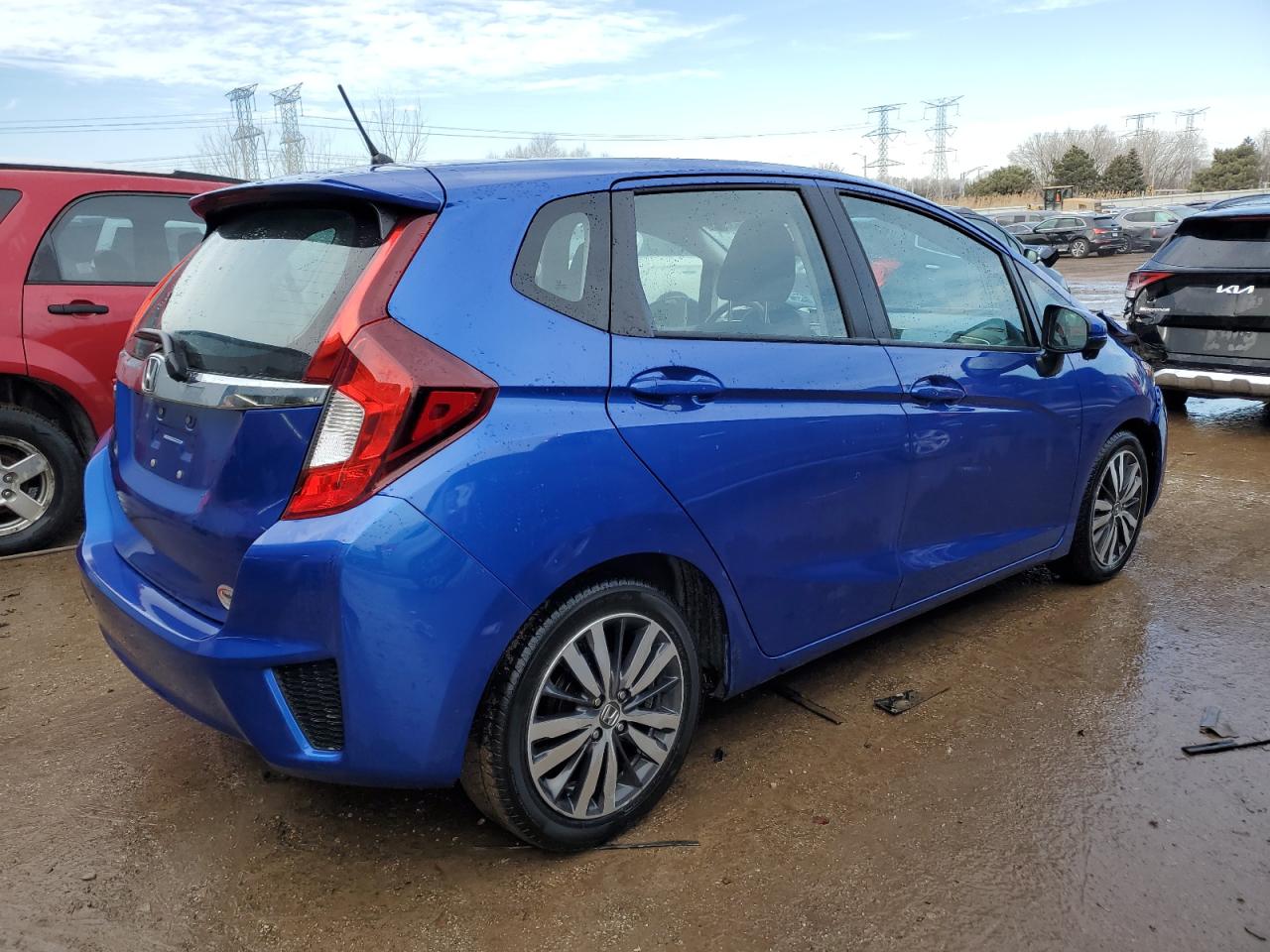 2015 Honda Fit VIN 3HGGK5H84FM720747 Copart auction photo, front end / side damage thumbnail 3