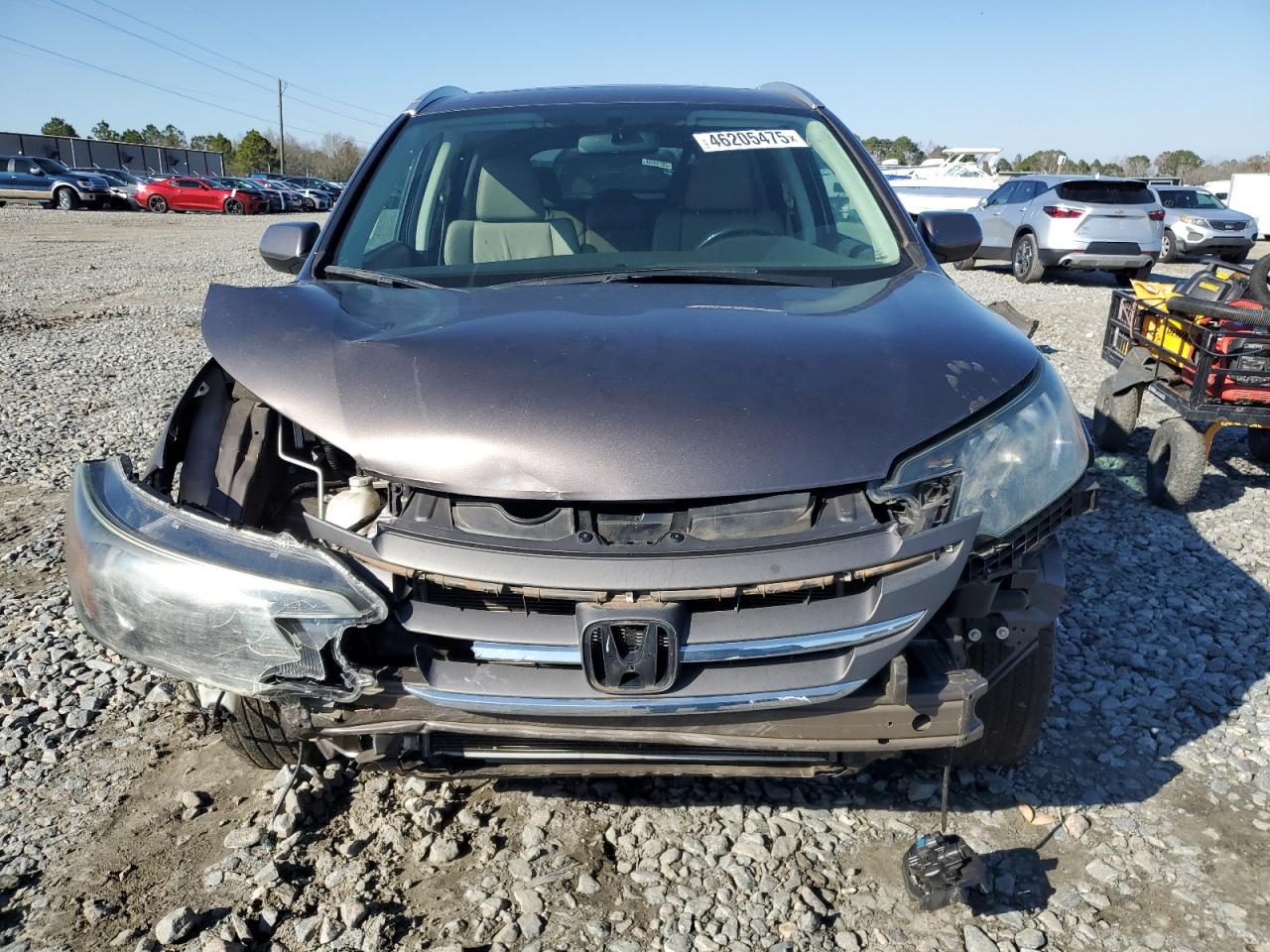 2014 Honda CR-V VIN 2HKRM3H77EH533357 Copart auction photo, front end / side damage thumbnail 5