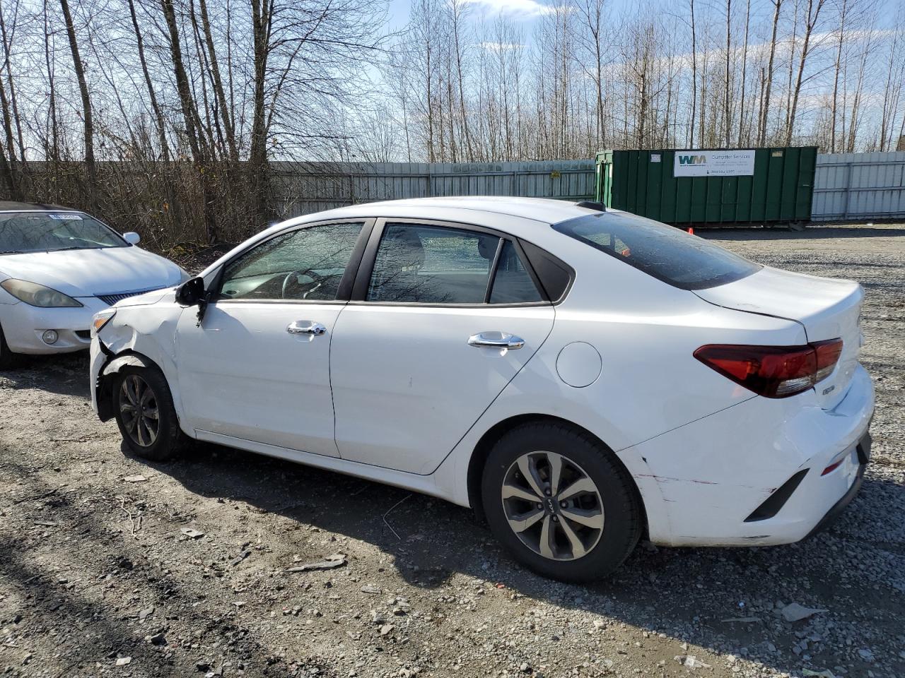 2022 KIA Rio VIN 3KPA24AD0NE456182 Copart auction photo, front end / side damage thumbnail 2
