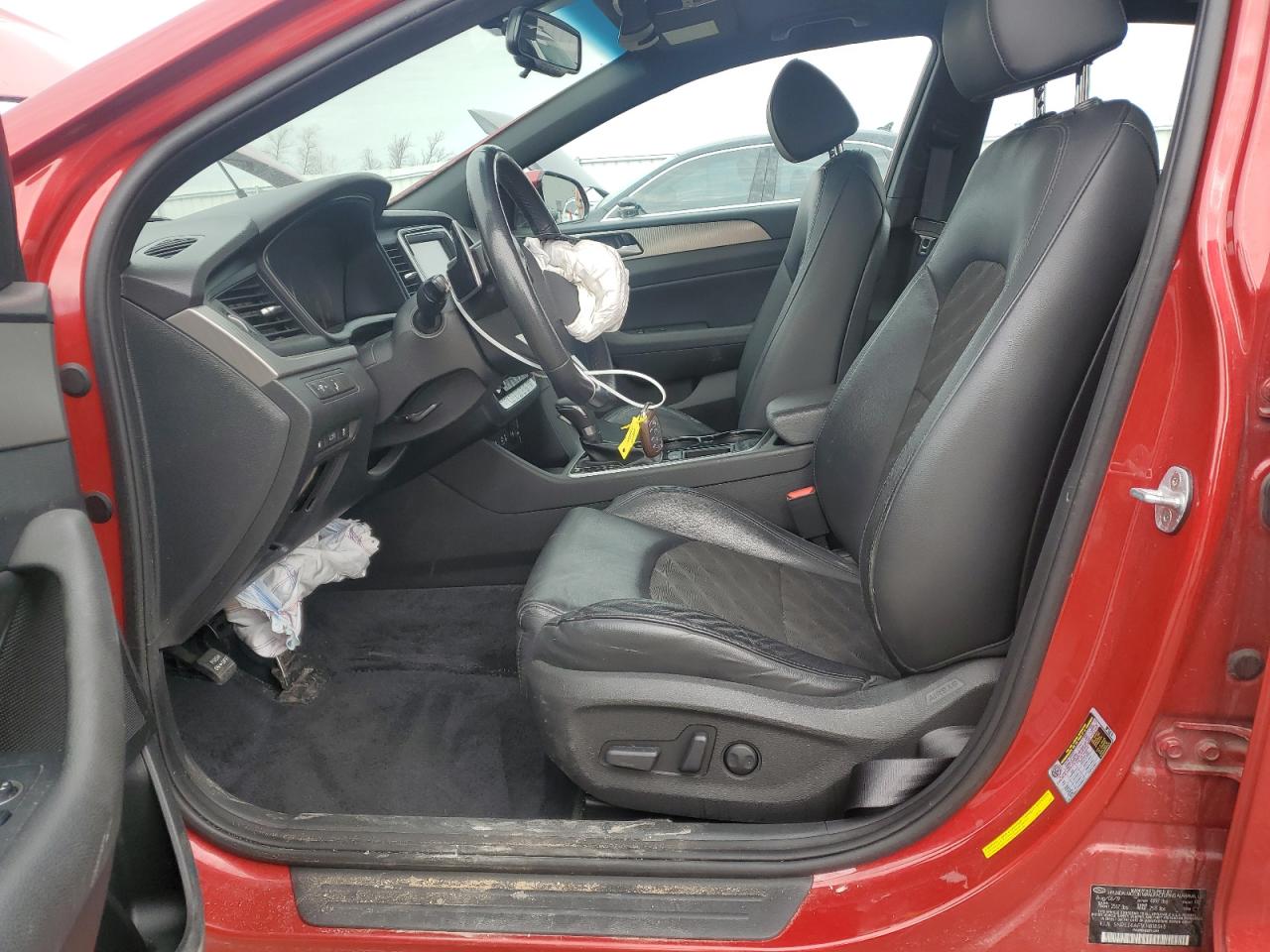 2019 Hyundai Sonata VIN 5NPE34AF1KH818348 Copart auction photo, front end / top/roof damage thumbnail 7