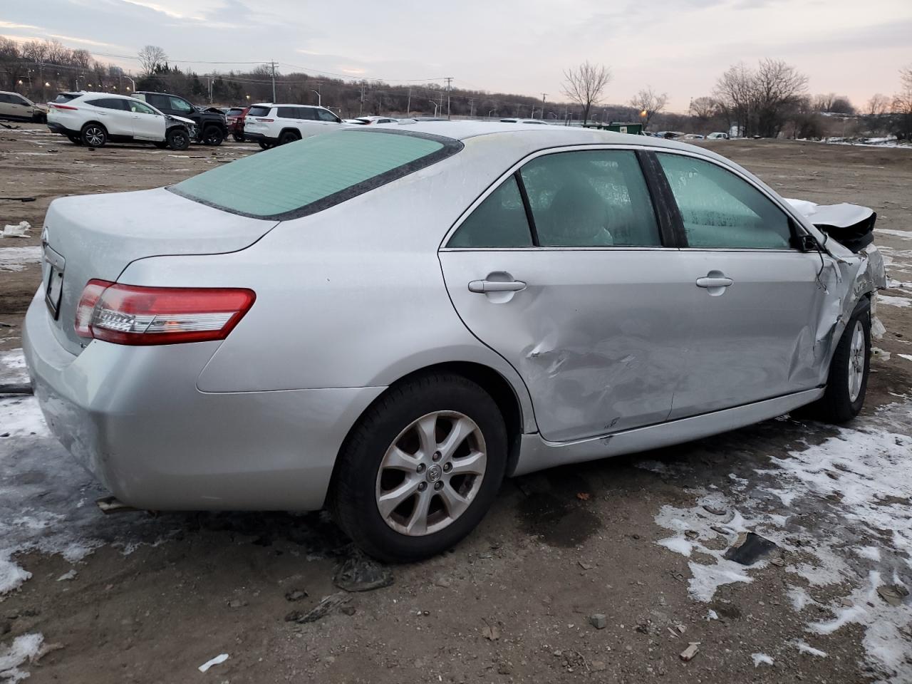 2011 Toyota Camry VIN 4T1BF3EK2BU635666 Copart auction photo, front end / side damage thumbnail 3
