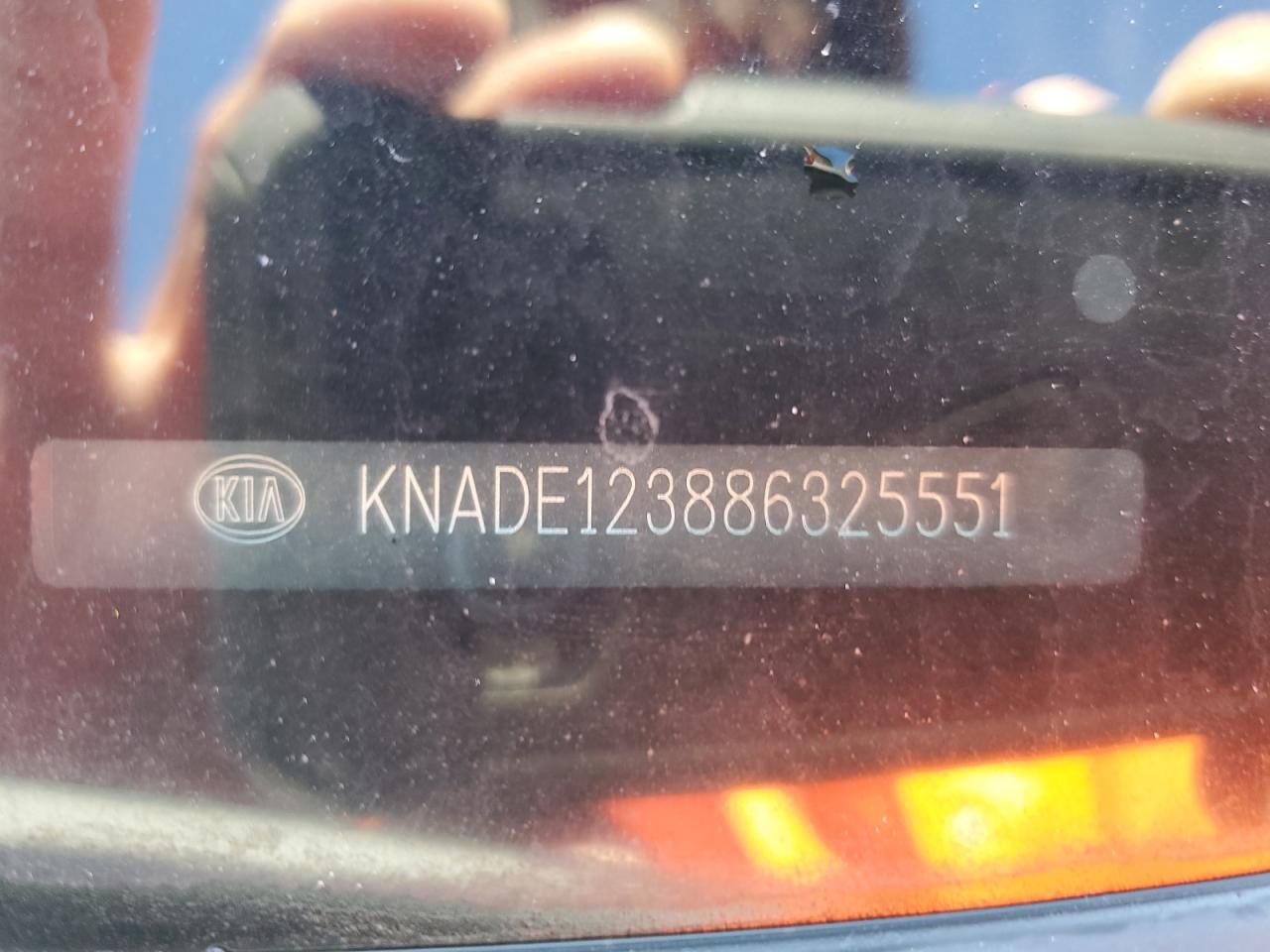 2008 KIA Rio VIN KNADE123886325551 Copart auction photo, vandalism / side damage thumbnail 12