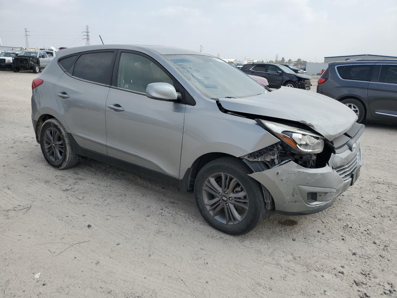 2014 Hyundai Tucson VIN KM8JT3AFXEU830626 Copart auction photo, front end / minor dent/scratches damage thumbnail 4