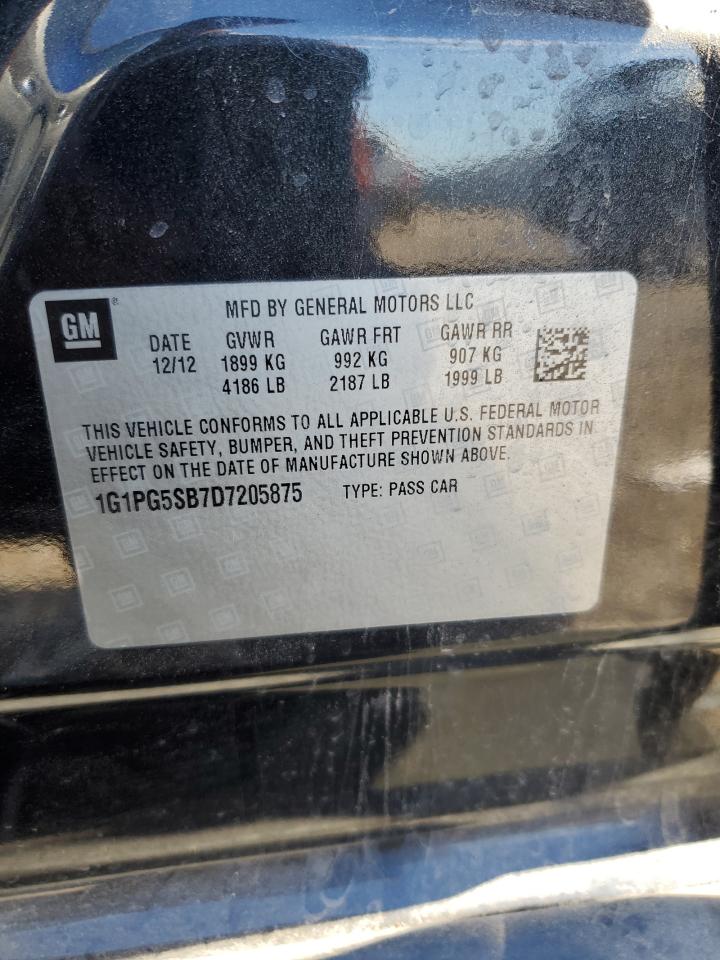 2013 Chevrolet Cruze VIN 1G1PG5SB7D7205875 Copart auction photo, front end / minor dent/scratches damage thumbnail 15