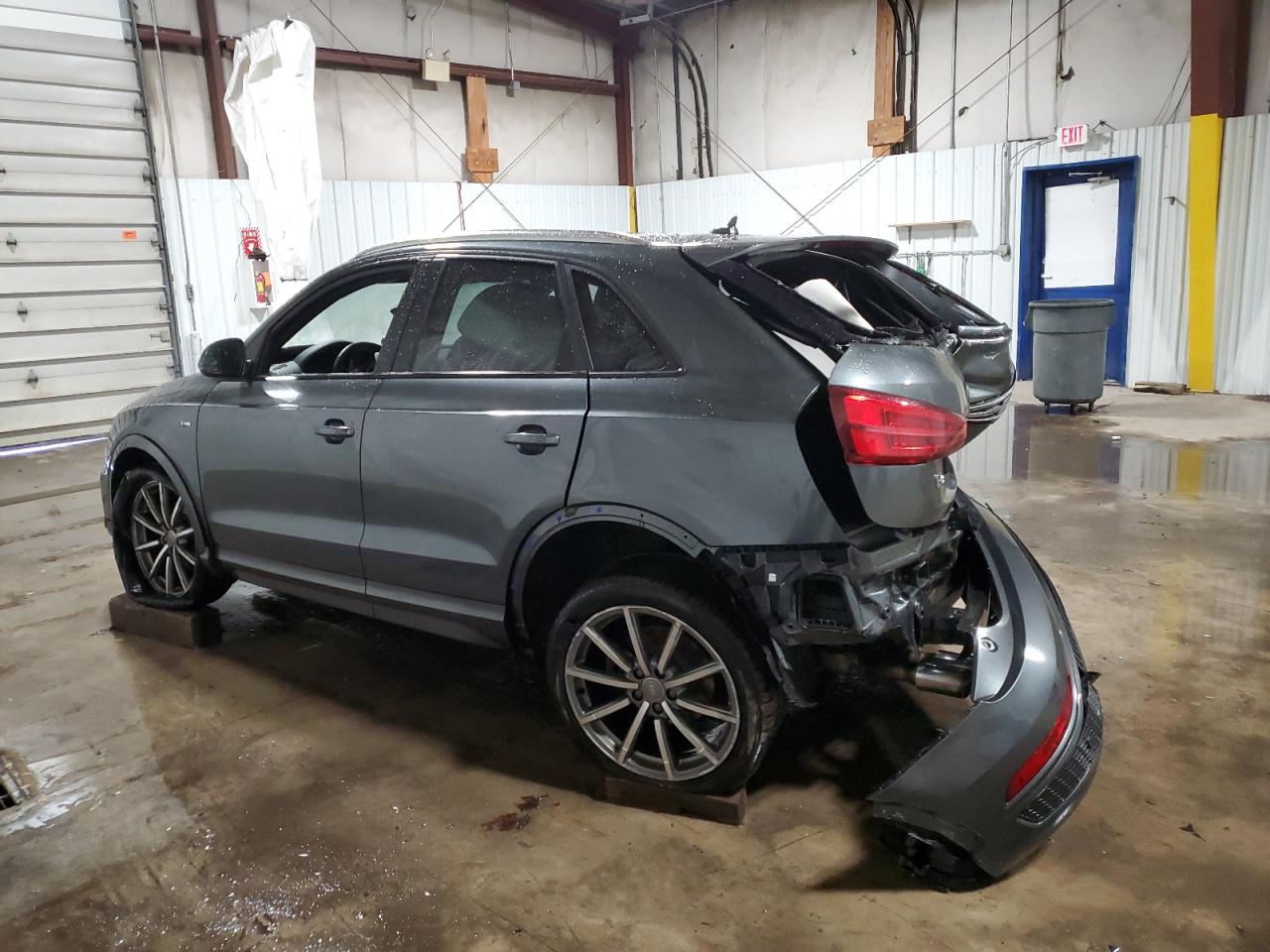 2018 Audi Q3 VIN WA1ECCFS3JR026977 Copart auction photo, rear end / side damage thumbnail 2