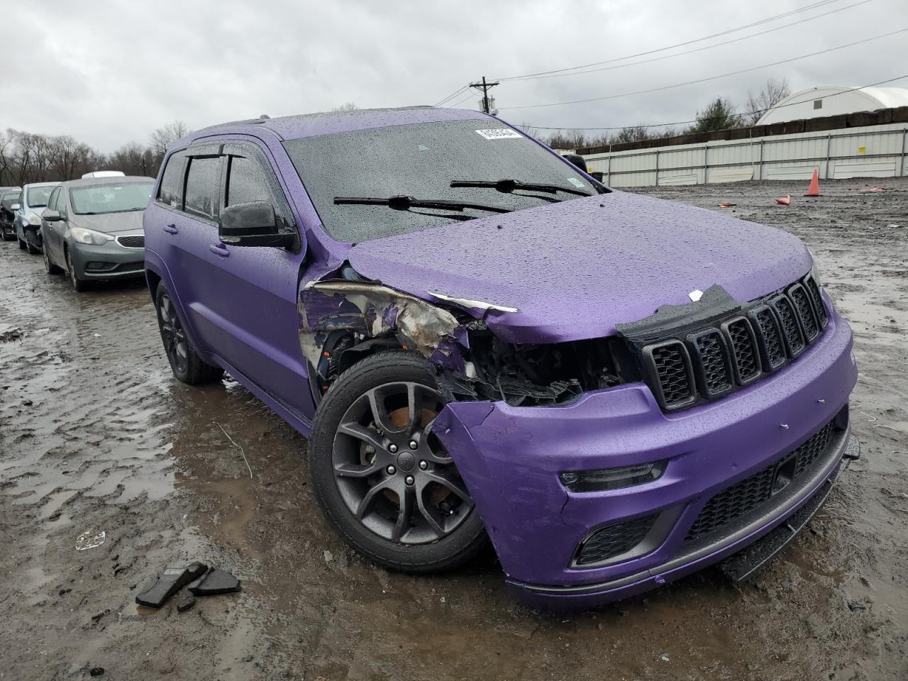 2021 Jeep Grand Cherokee VIN 1C4RJFCG2MC550479 Copart auction photo, front end / side damage thumbnail 4