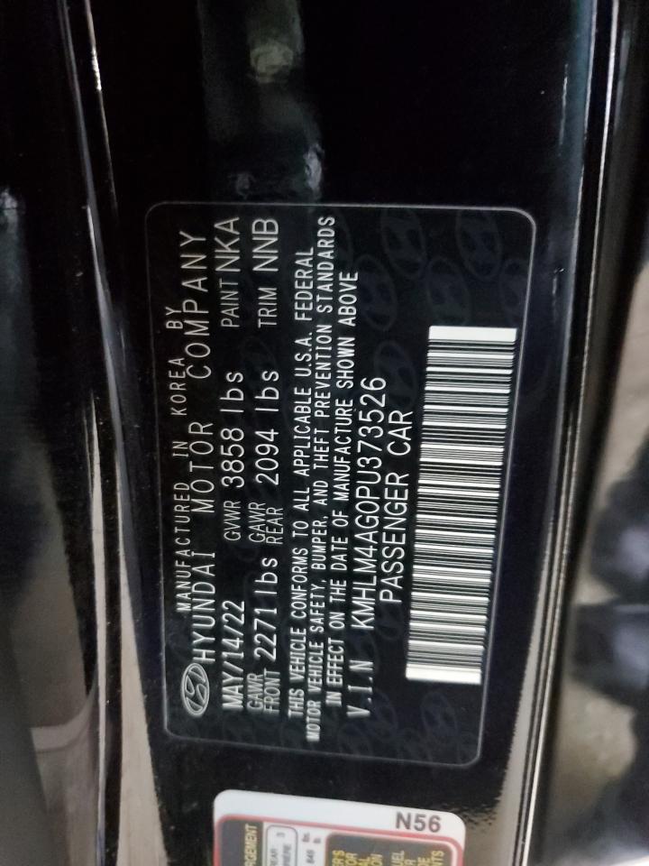 2023 Hyundai Elantra VIN KMHLM4AG0PU373526 Copart auction photo, frame damage damage thumbnail 12