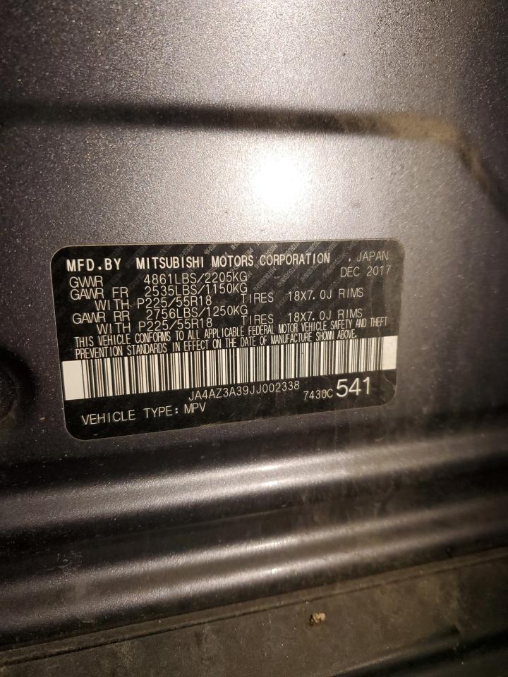 2018 Mitsubishi Outlander VIN JA4AZ3A39JJ002338 Copart auction photo, front end damage thumbnail 13
