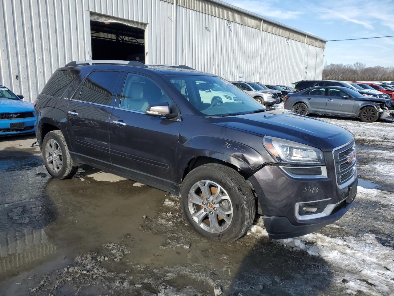 2015 GMC Acadia VIN 1GKKRRKDXFJ301479 Copart auction photo, front end damage thumbnail 4