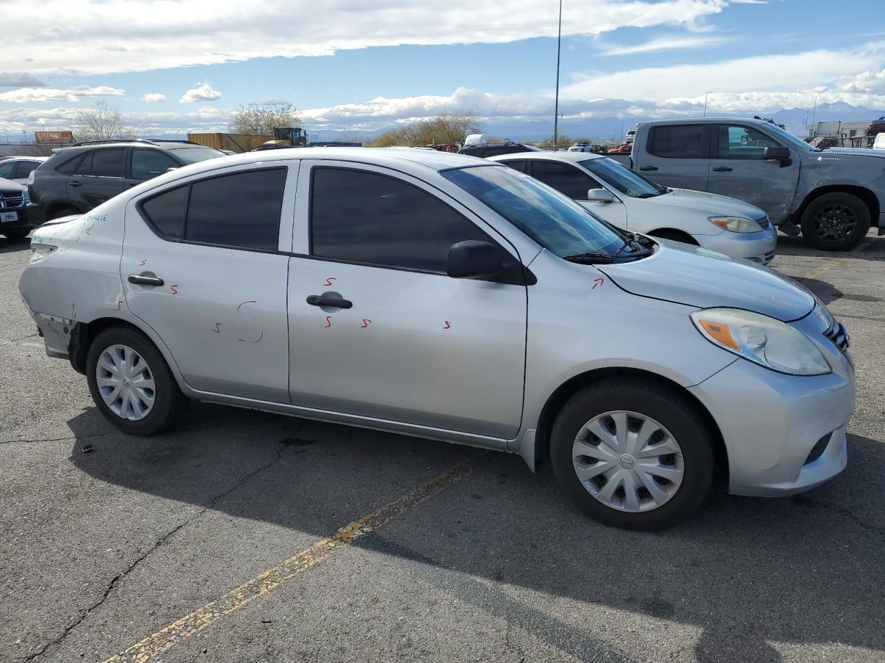 2014 Nissan Versa VIN 3N1CN7AP4EL857941 Copart auction photo, rear end damage thumbnail 4