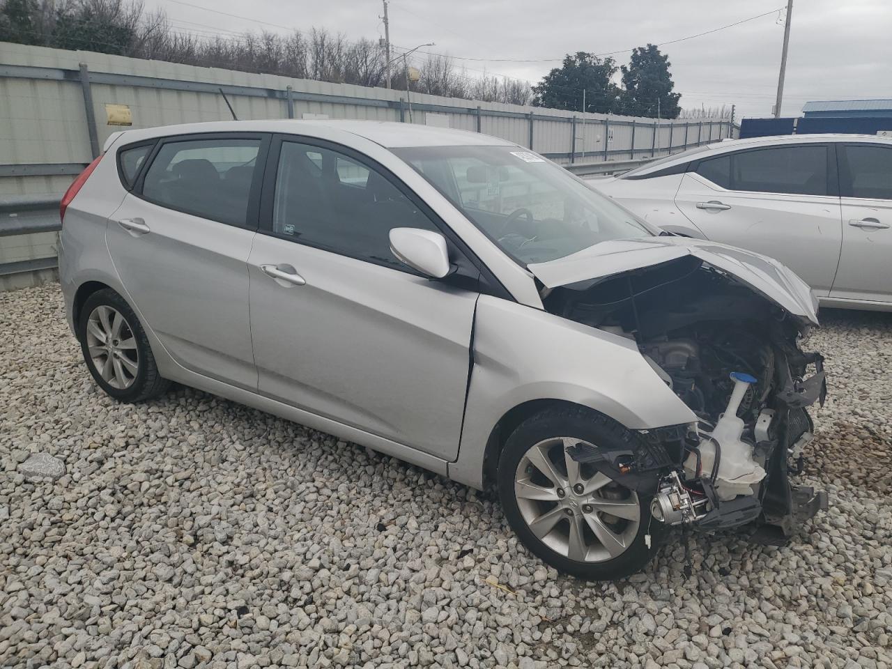 2014 Hyundai Accent VIN KMHCU5AE4EU174531 Copart auction photo, front end damage thumbnail 4