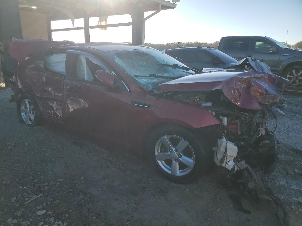 2015 KIA Optima VIN 5XXGM4A75FG448439 Copart auction photo, all over damage thumbnail 4