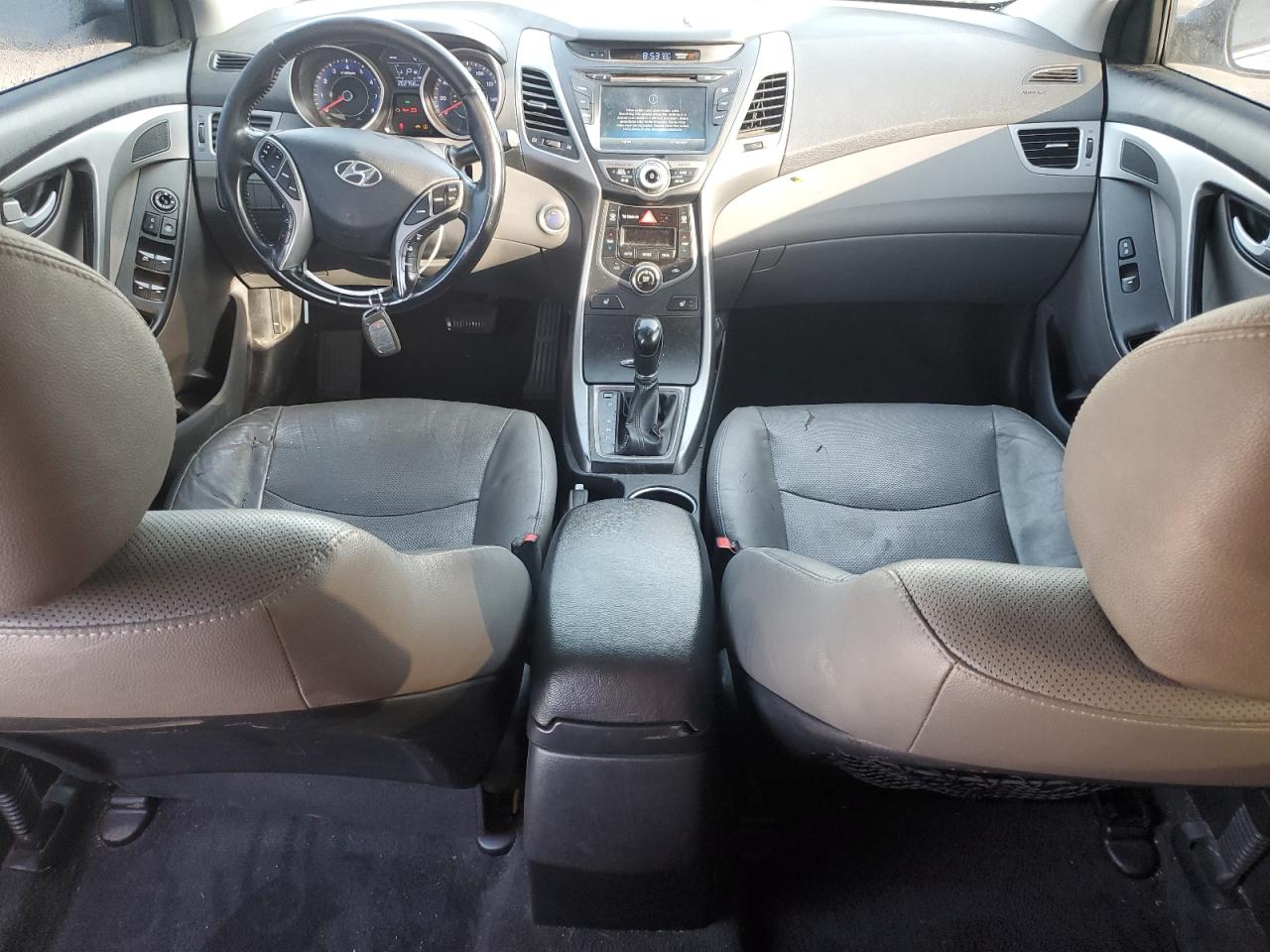 2014 Hyundai Elantra VIN KMHDH4AE1EU107842 Copart auction photo, front end damage thumbnail 8