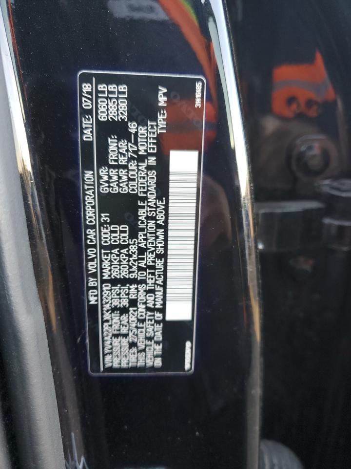 2019 Volvo XC90 VIN YV4A22PLXK1432910 Copart auction photo, front end damage thumbnail 15