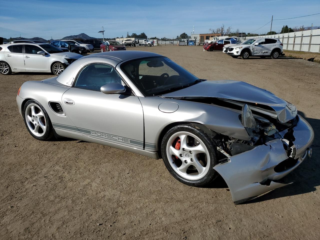 2001 Porsche Boxster VIN WP0CB29891U662097 Copart auction photo, front end damage thumbnail 4