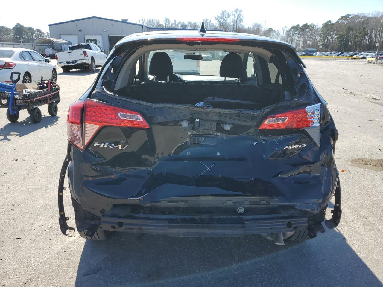 2017 Honda HR-V VIN 3CZRU6H59HG701376 Copart auction photo, rear end / side damage thumbnail 6