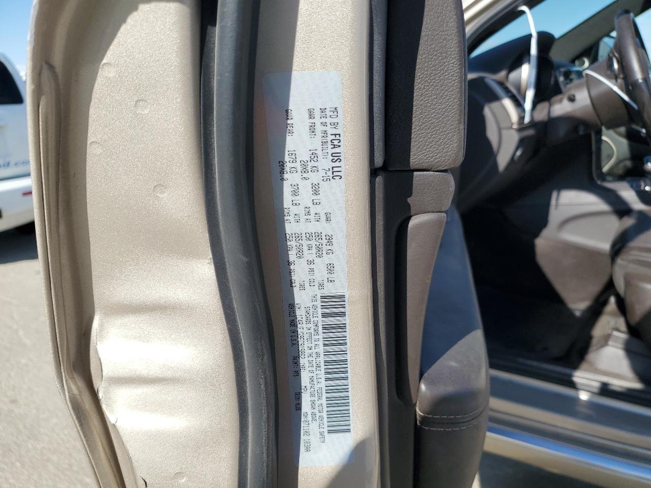 2015 Jeep Grand Cherokee VIN 1C4RJFJG9FC919862 Copart auction photo, side damage thumbnail 12