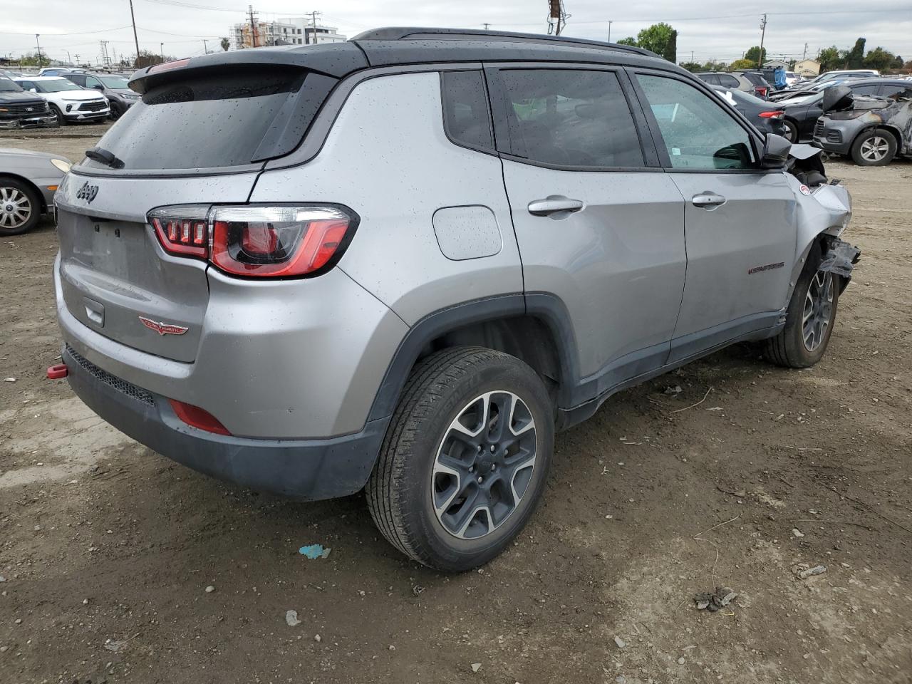 2020 Jeep Compass VIN 3C4NJDDBXLT123821 Copart auction photo, front end damage thumbnail 3