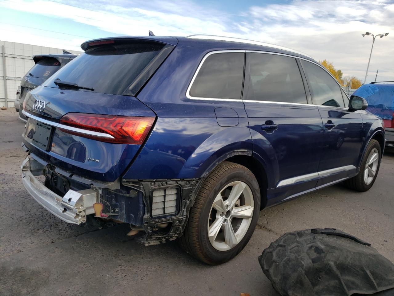 2021 Audi Q7 VIN WA1AJAF71MD019919 Copart auction photo, rear end / minor dent/scratches damage thumbnail 3