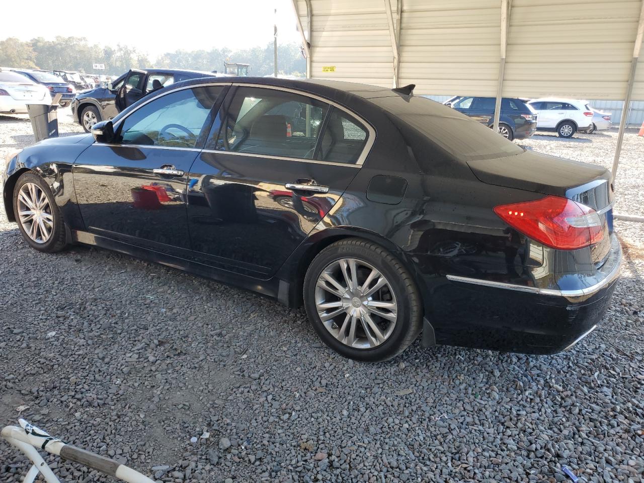 2013 Hyundai Genesis VIN KMHGC4DD4DU251611 Copart auction photo, top/roof damage thumbnail 2