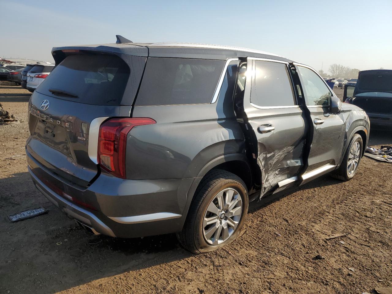 2023 Hyundai Palisade VIN KM8R2DGE1PU499318 Copart auction photo, all over damage thumbnail 3