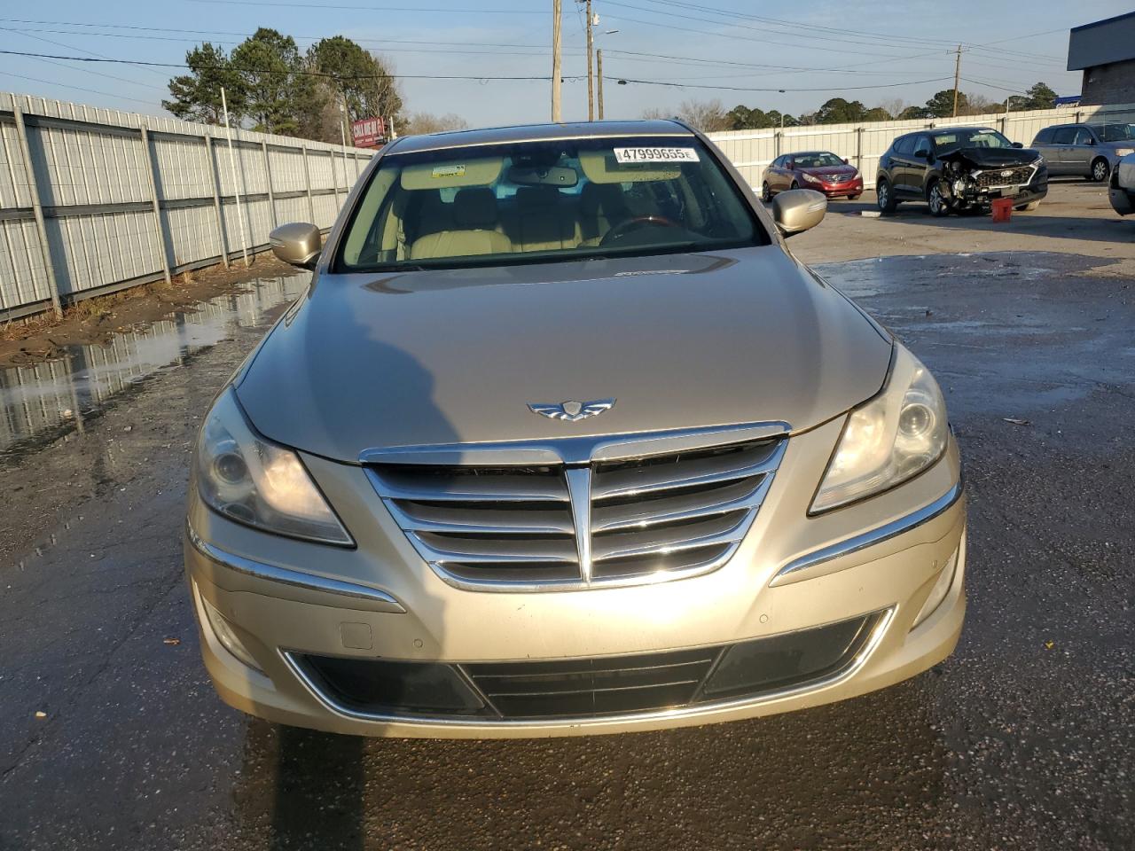 2012 Hyundai Genesis VIN KMHGC4DF9CU163914 Copart auction photo, side damage thumbnail 5