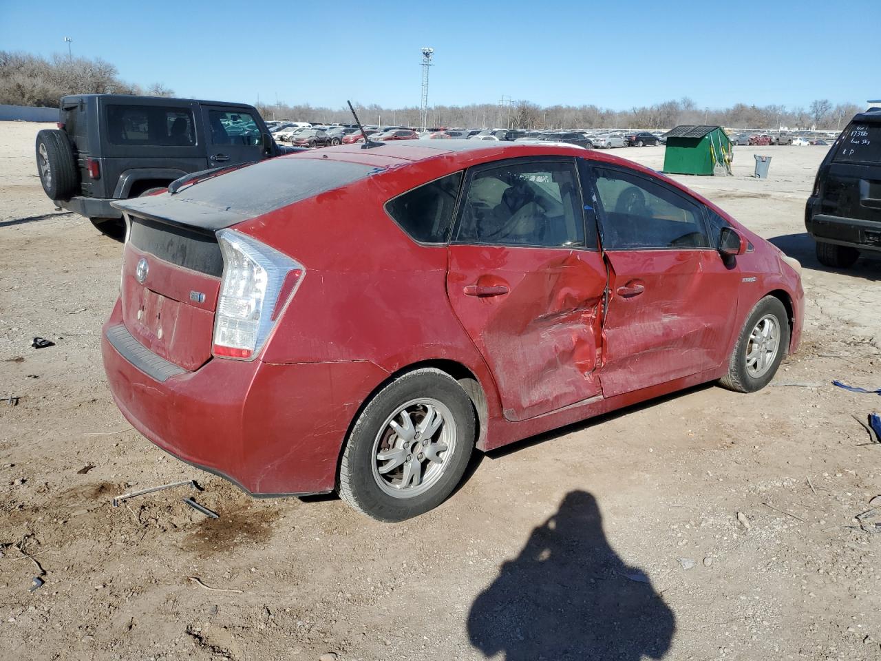2011 Toyota Prius VIN JTDKN3DU4B0316982 Copart auction photo, side / rear end damage thumbnail 3