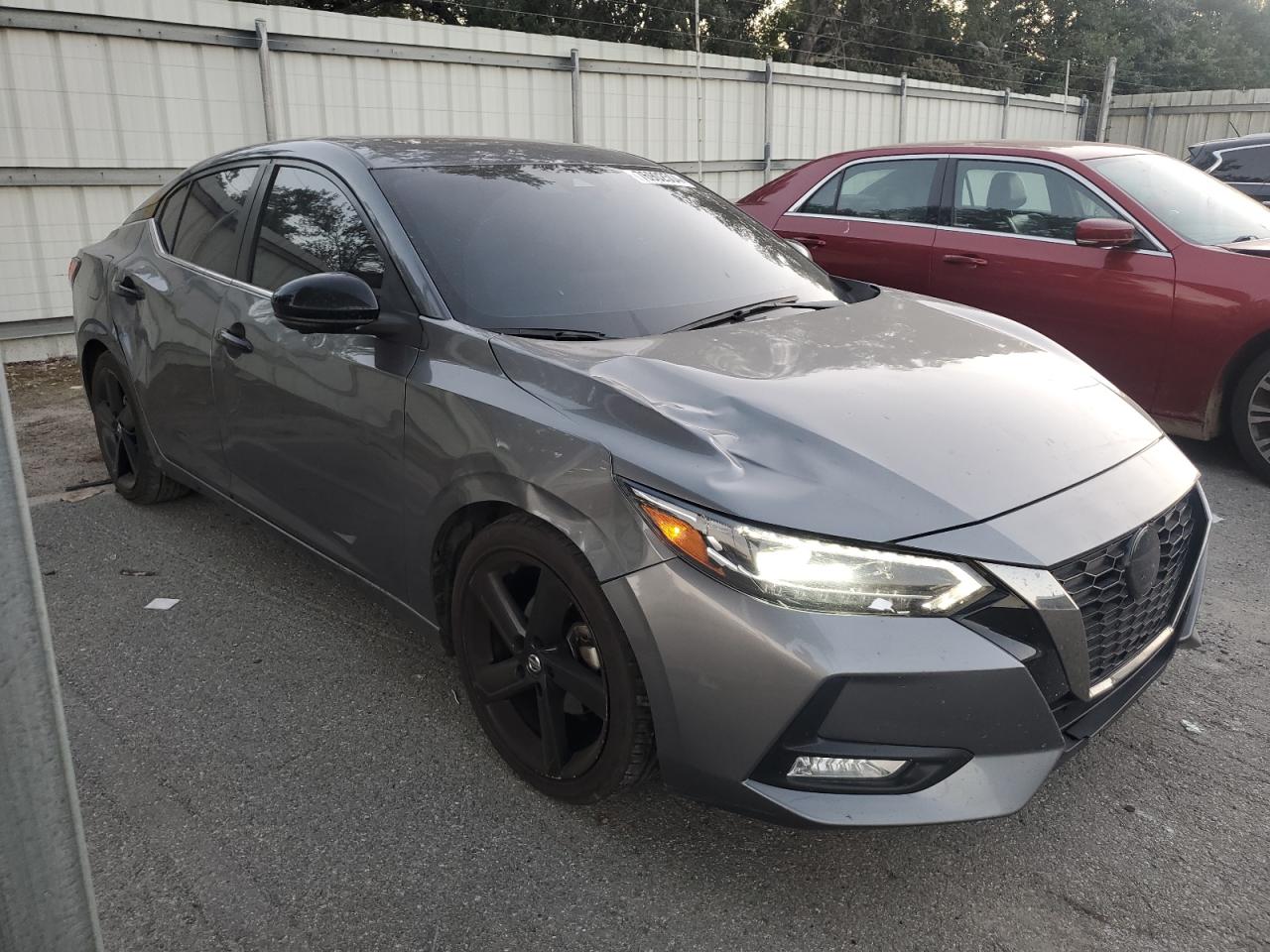 2021 Nissan Sentra VIN 3N1AB8DV5MY320934 Copart auction photo, front end / side damage thumbnail 4