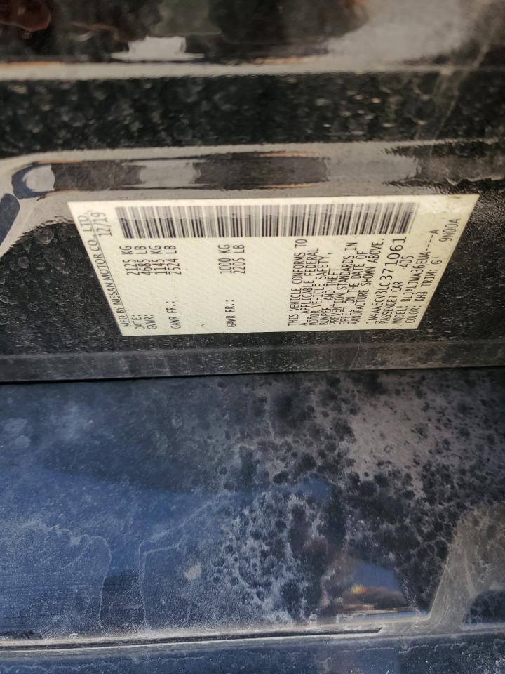 2020 Nissan Maxima VIN 1N4AA6CV3LC371061 Copart auction photo, front end damage thumbnail 12