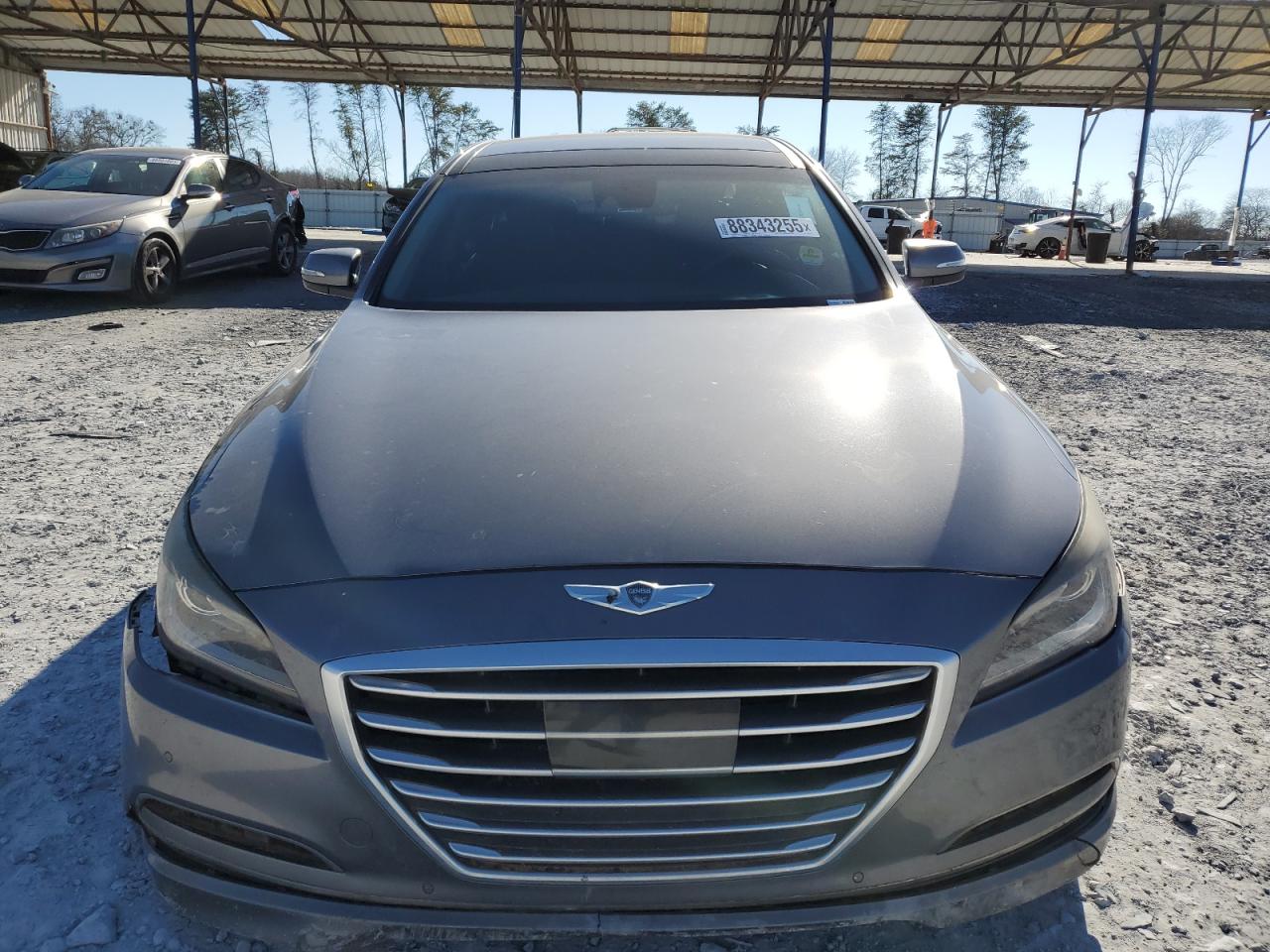 2015 Hyundai Genesis VIN KMHGN4JE3FU057792 Copart auction photo, front end damage thumbnail 5