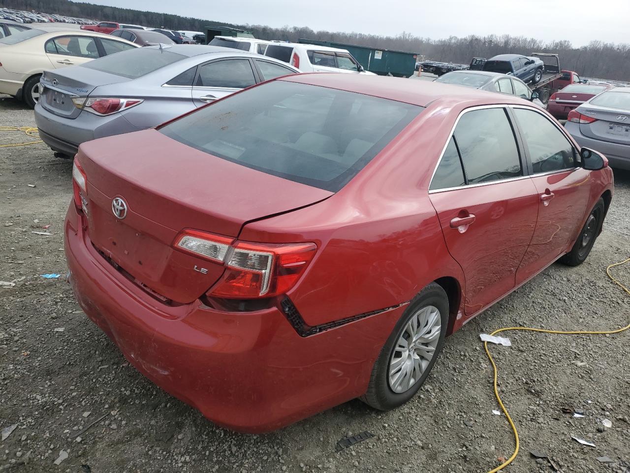 2013 Toyota Camry VIN 4T1BF1FK6DU697870 Copart auction photo, front end / rear end damage thumbnail 3