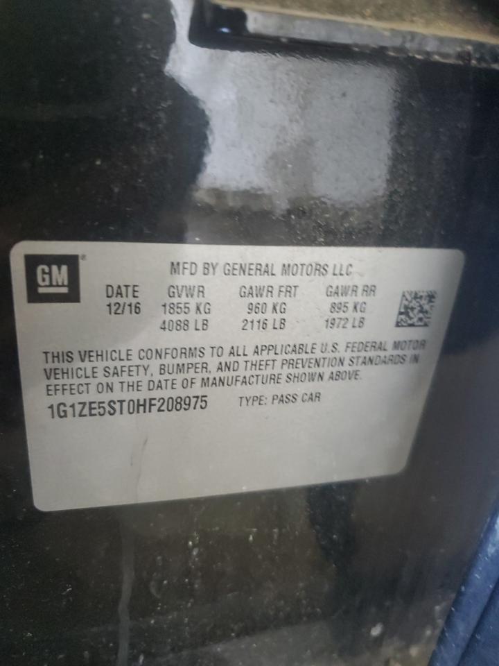 2017 Chevrolet Malibu VIN 1G1ZE5ST0HF208975 Copart auction photo, front end damage thumbnail 13